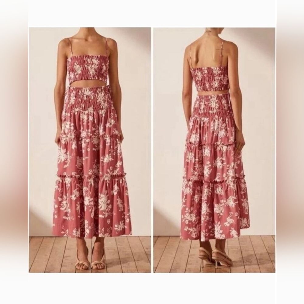 House of Harlow 1960 Pink Floral 2-piece Set